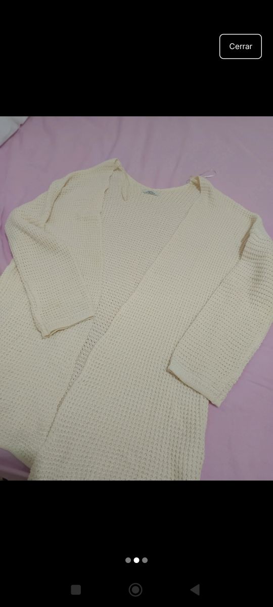 Cárdigan beige de punto
