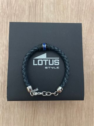 Pulsera Lotus Style negra y azul