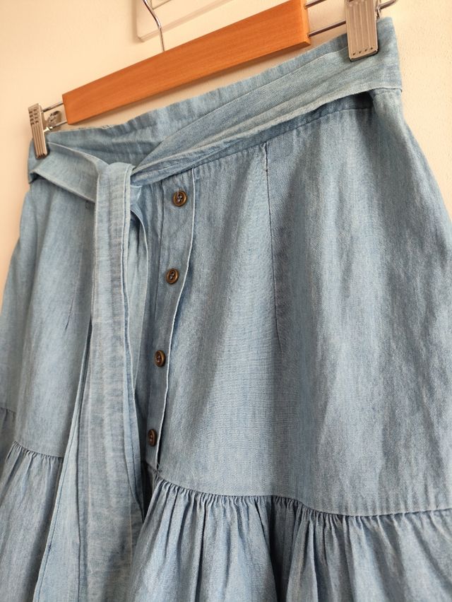 Minifalda vaquera con encaje - Talla única