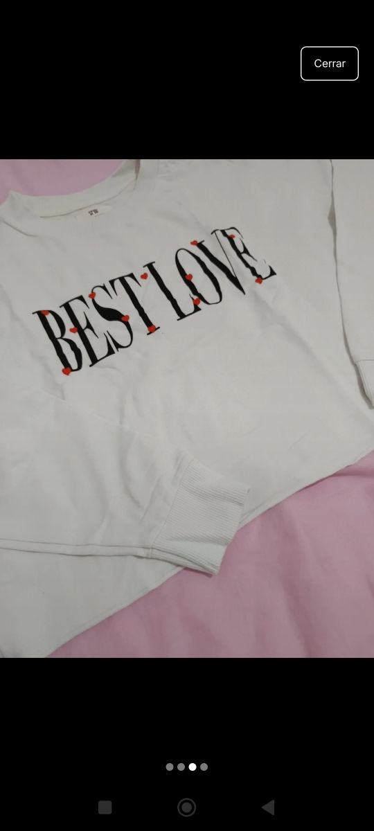 Sudadera blanca Pull&Bear Best Love