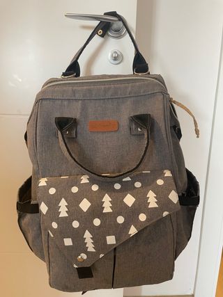 Mochila bebé gris - Bolso cambiador