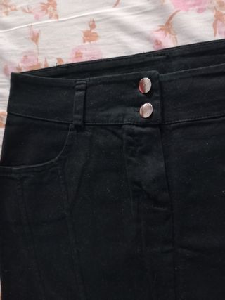 Falda negra algodón