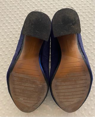 Zapato terciopelo azul