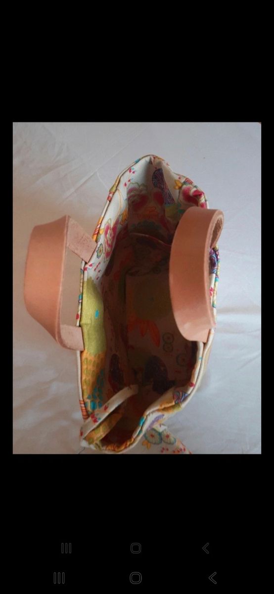 Borsa fiori con pochette multicolor