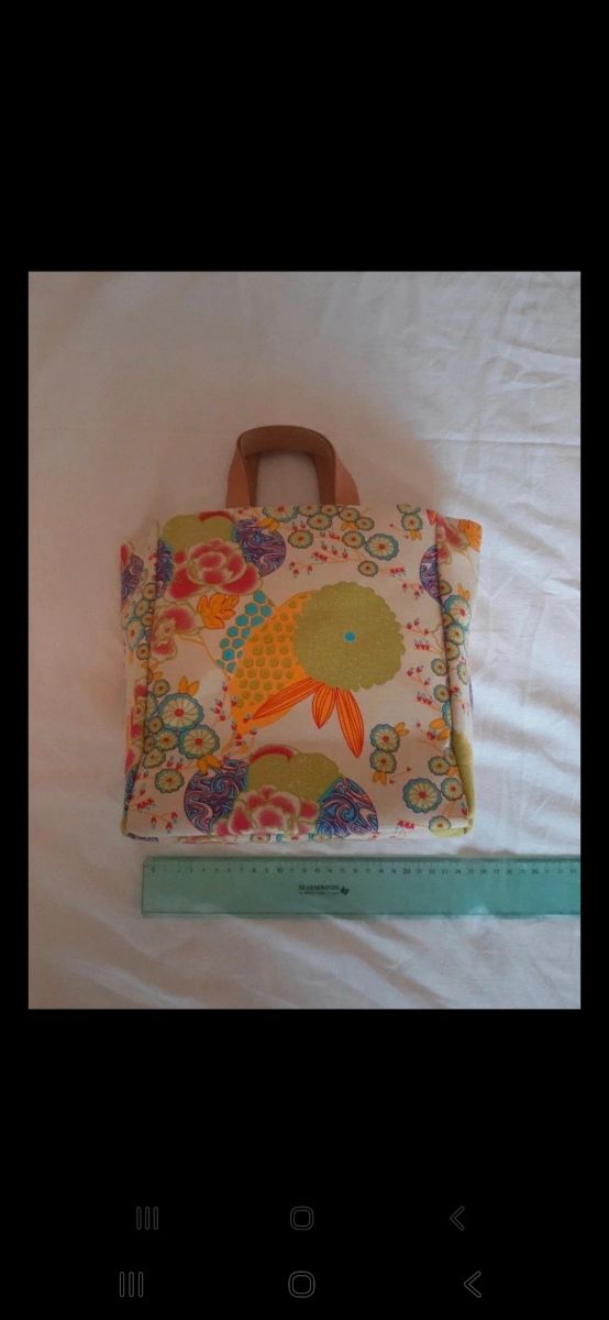 Borsa fiori con pochette multicolor