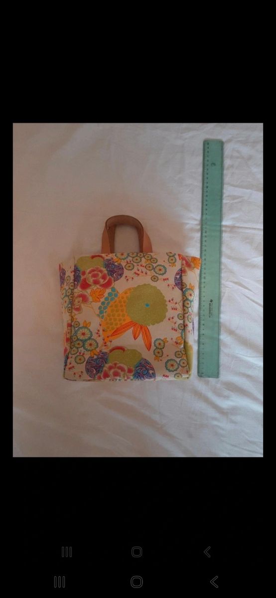 Borsa fiori con pochette multicolor