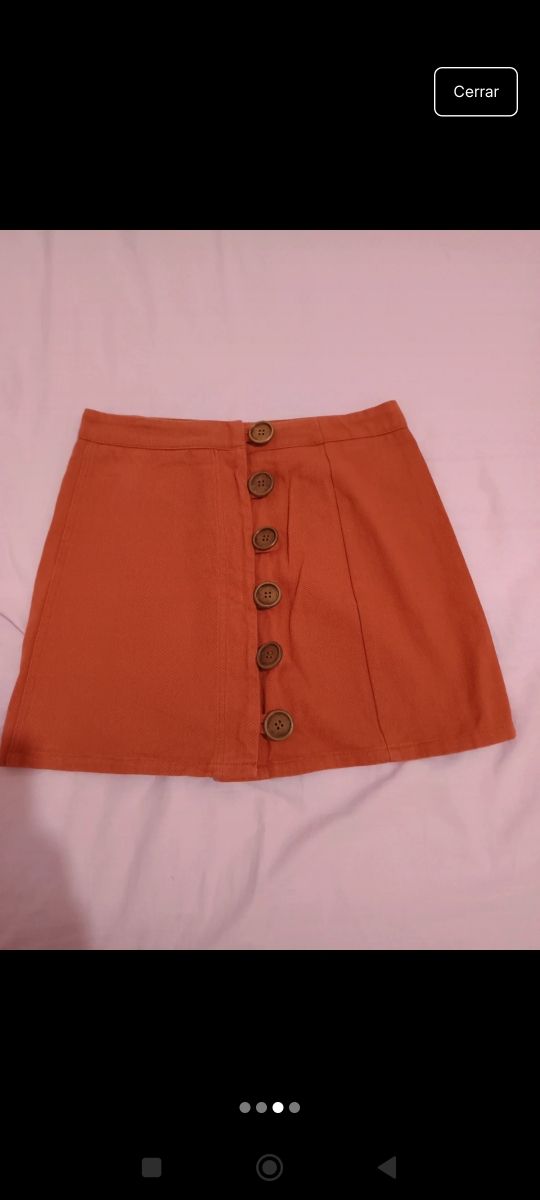 Mini Falda SHEIN - Naranja - M