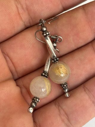 Pendientes Plata de ley 925 • Cuarzo Rutilado
