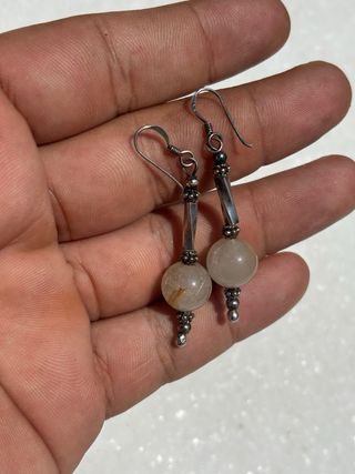 Pendientes Plata de ley 925 • Cuarzo Rutilado