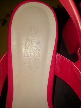 Sandalias rojas Cedosce - Talla 40