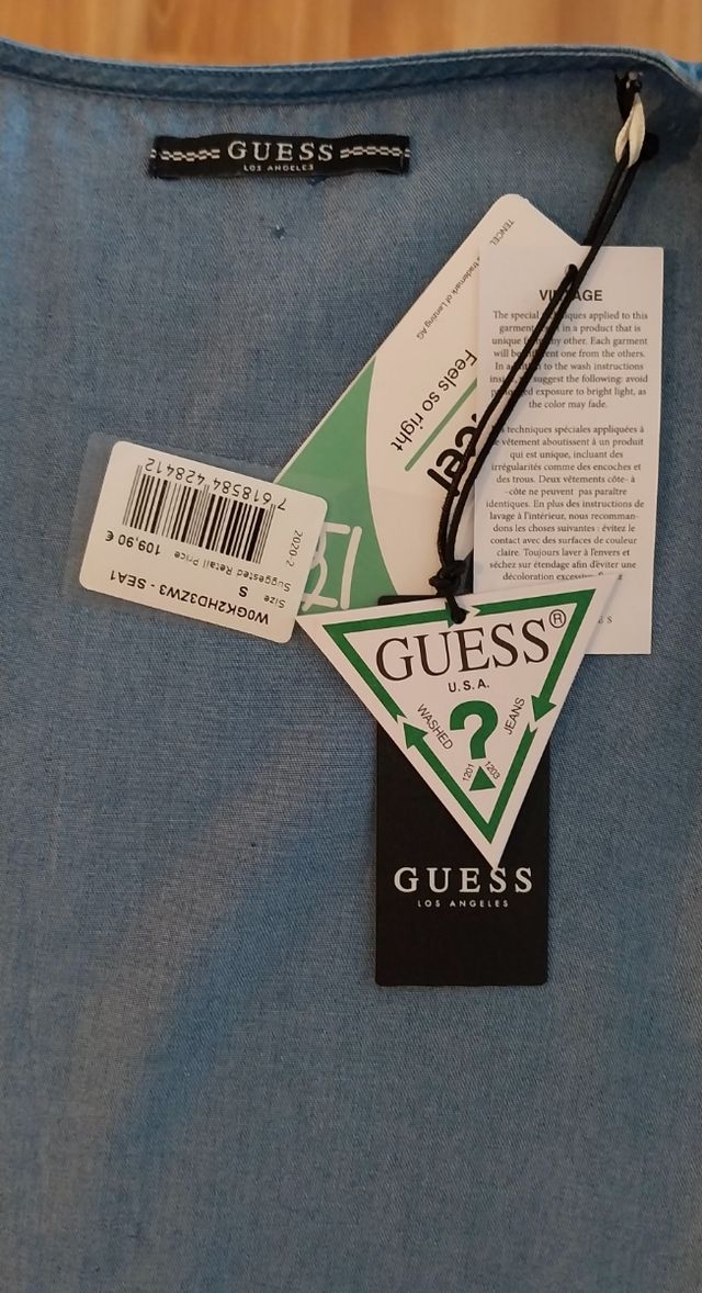 Vestido Guess azul - Curto