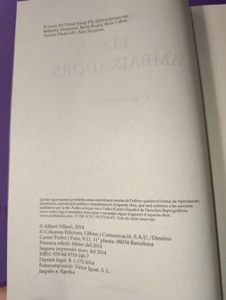 Els ambaixadors: Premi Josep Pla 2014