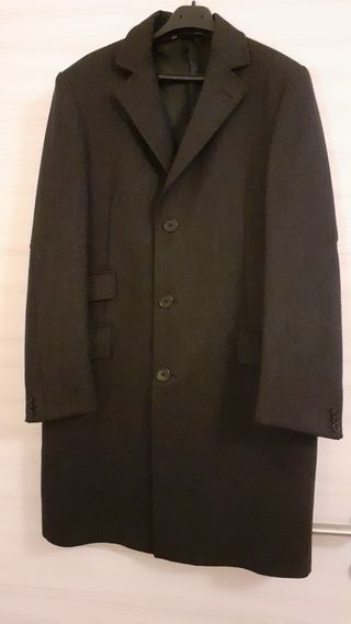 Cappotto lana uomo nero