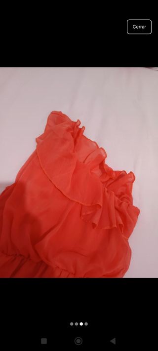 Vestido rojo asimétrico fiesta