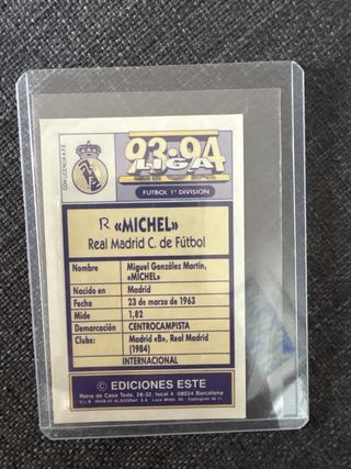 Cromo Michel Real Madrid 93-94