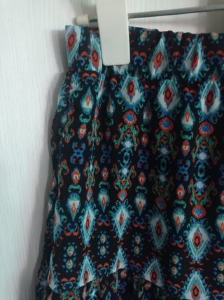 Falda larga estampada