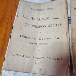 Accesorios Máquina Coser Singer Antigua