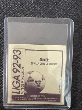 Cromo Suker Sevilla 92-93