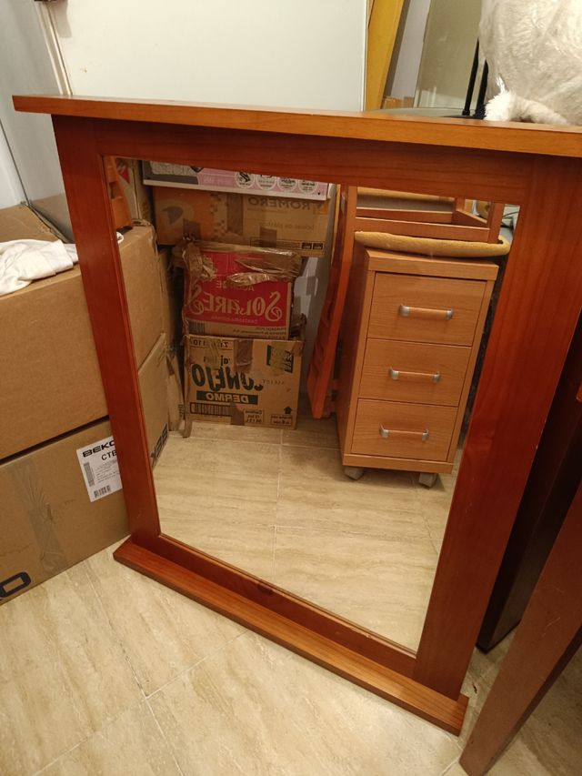 Consola madera - Entrada con espejo