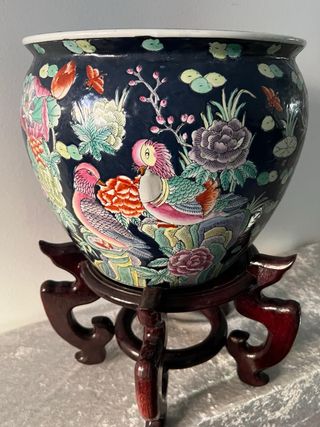 Jardinera porcelana china esmaltada