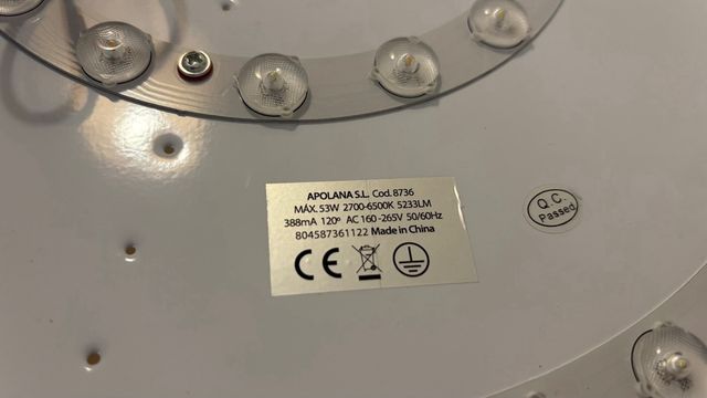 Plafón LED circular Tellus 38W lámpara lúzete