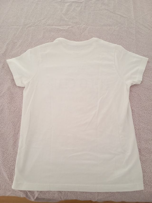 Camiseta Polo Club blanca talla S Fit ajustada 