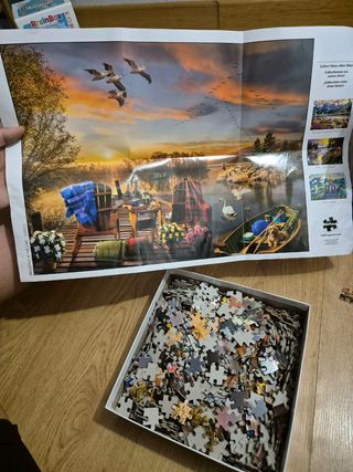 Puzzle 1000 piezas - Desayuno en el lago