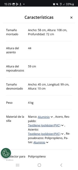 Se venden 2 sillas de  camping plegables negras