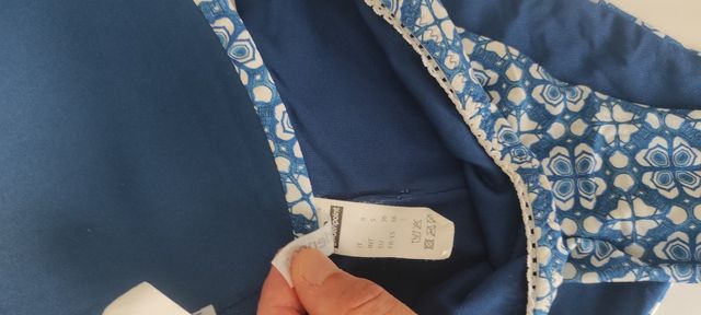 Bikini fascia blu e bianco