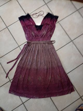 Vestito Veldor fucsia/blu tg.44
