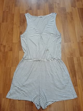 Mono rayas beige y negro