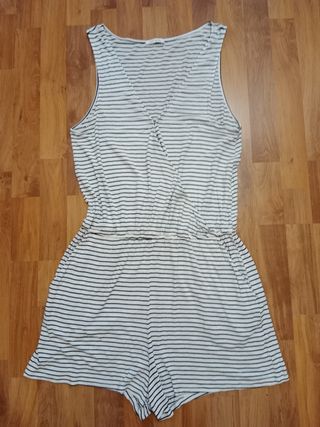 Mono rayas beige y negro
