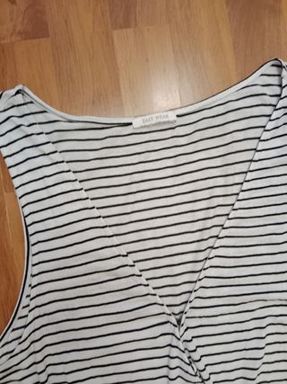 Mono rayas beige y negro