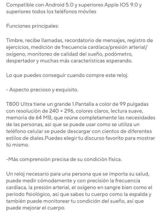 Reloj Inteligente mod.1900 ultra