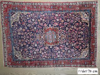 Tappeto persiano antico. Misure: 116x172 cm
