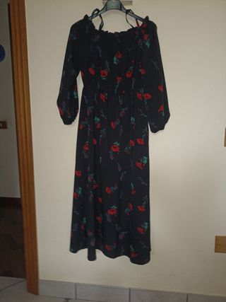 Vestito Terranova floreale nero tg.44