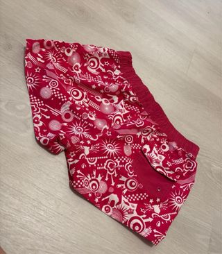 Short bañador rojo-blanco