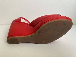 Sandálias Loewe Vermelhas - Salto Cunha