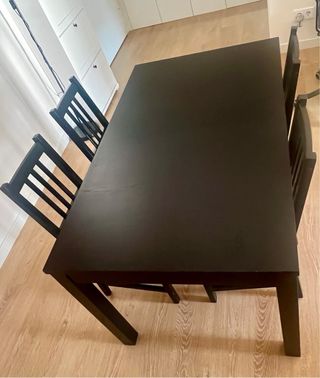 Mesa comedor extensible + 4 sillas Ikea
