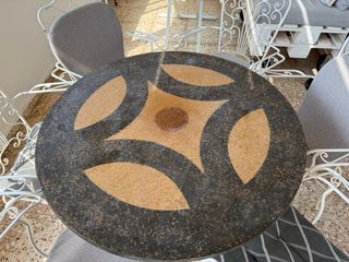 Set da giardino in ferro battuto bianco - 6 sedie