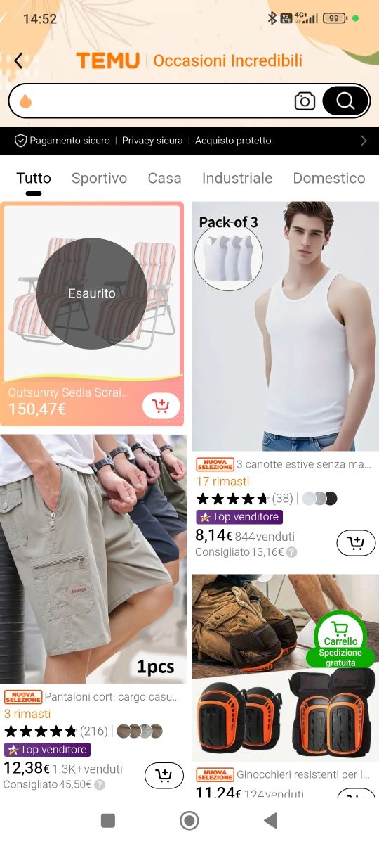 Sedia sdraio giardino, 1 pz