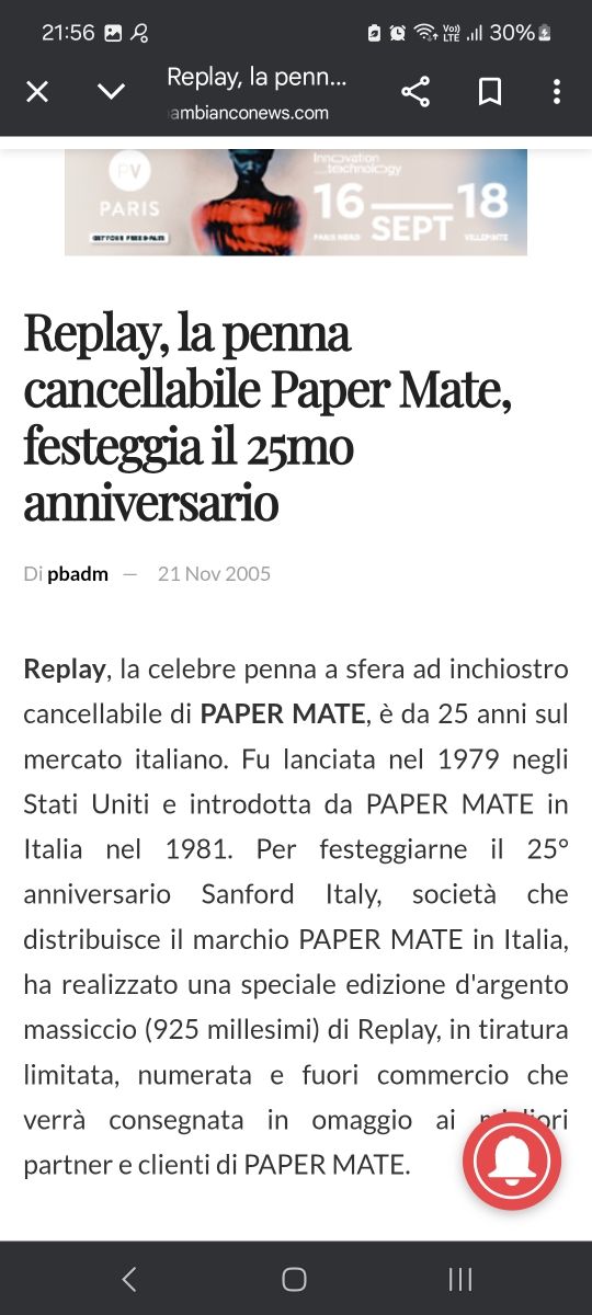 Replay 25° anniversario penna