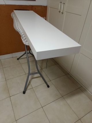 Cubos Eket blanco-dorado y balda blanca Ikea