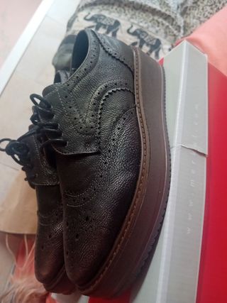 Mocasines negros tacón 39