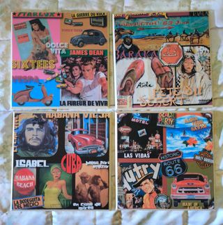 4 Cuadros Decorativos Retro
