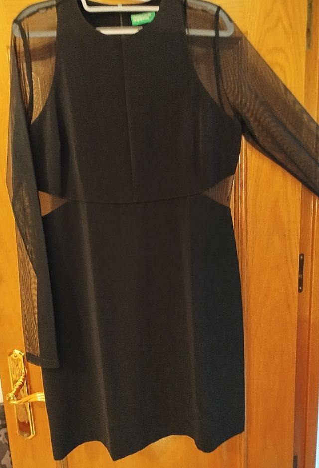 Vestido negro Benetton - Talla L