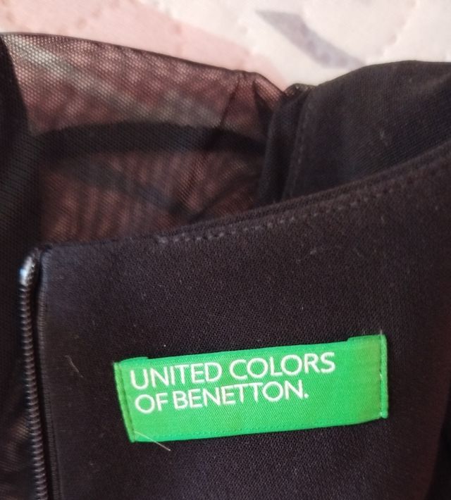 Vestido negro Benetton - Talla L