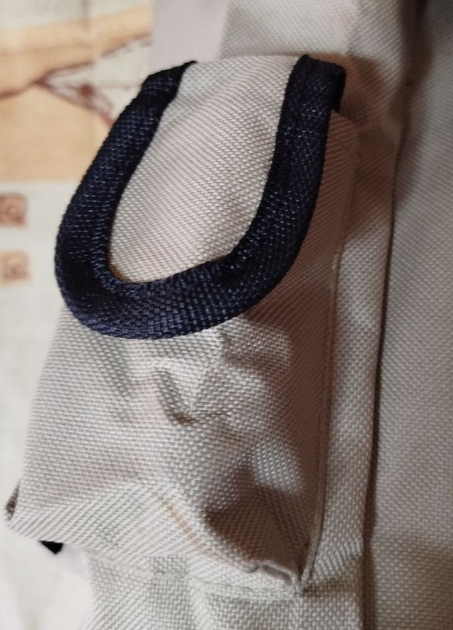 Mochila bandolera beige