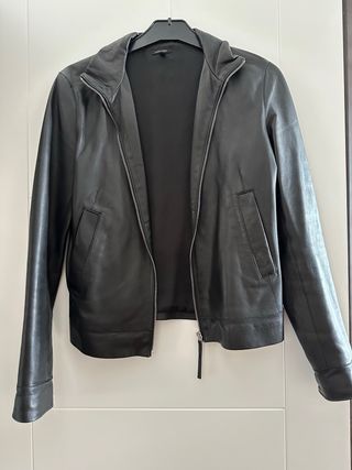 Cazadora Massimo Dutti piel negra