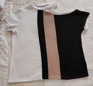 Top rayado blanco y negro